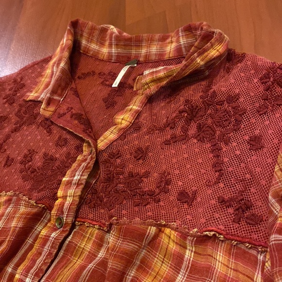Free People Plaid Button Down - Picture 3 of 5